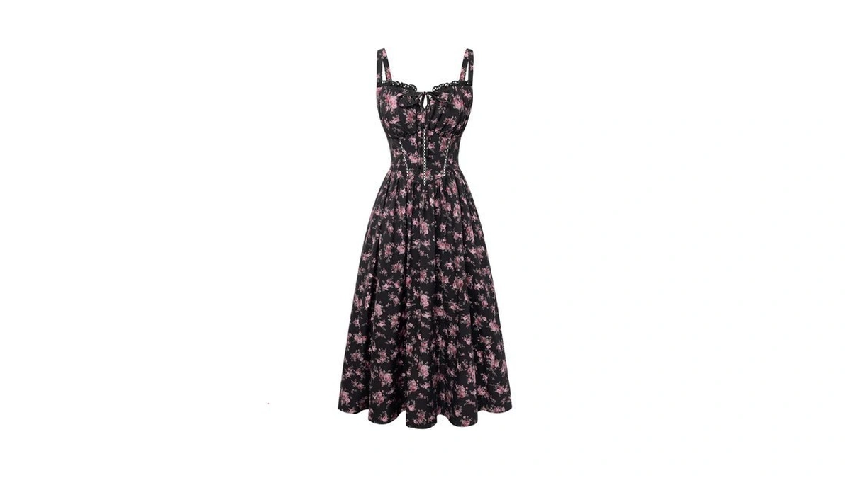 Scarlet Darkness Women 2026 Floral Corset Dress Summer Milkmaid Sundress