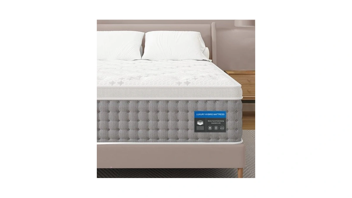 Sleepmax Extra Firm King Mattress 14 Inch, Hybrid Mattress Pain
