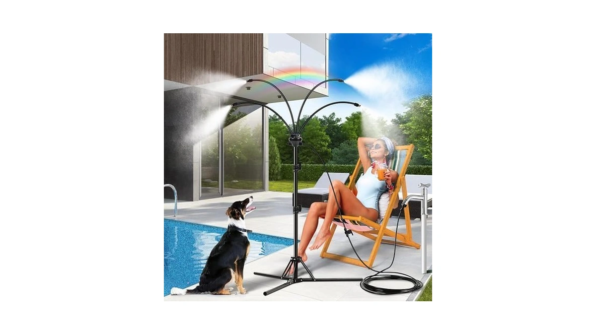 Kensoso Standing Misters For Outside Patio - 5.3ft Stand Misting