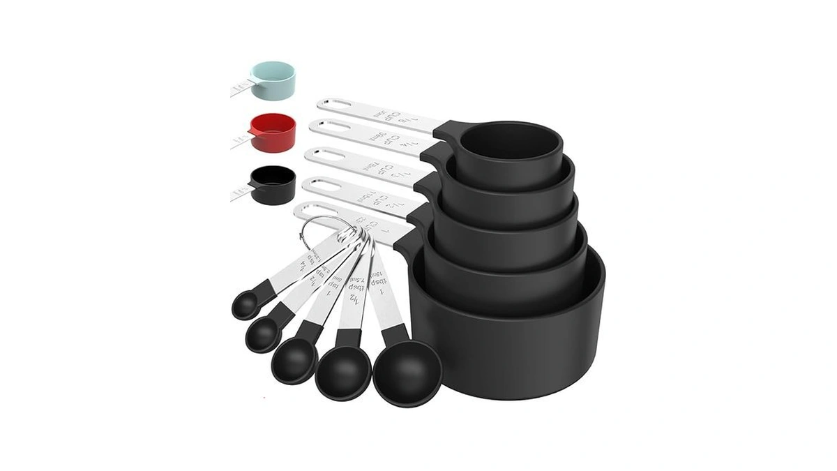 Measuring Cups & Spoons Set, Stackable Cups And Spoons