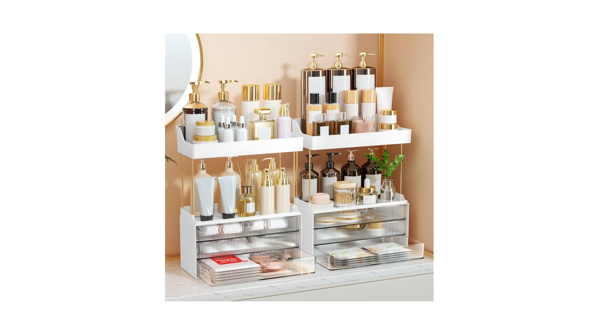Storbin Arcylic 5-tier Makeup & Skincare Organizer For Vanity, Bath,