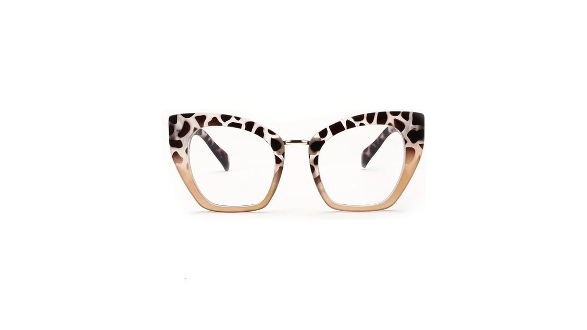 Feisedy Oversized Blue Light Blocking Glasses Retro Cateye Computer Glasses
