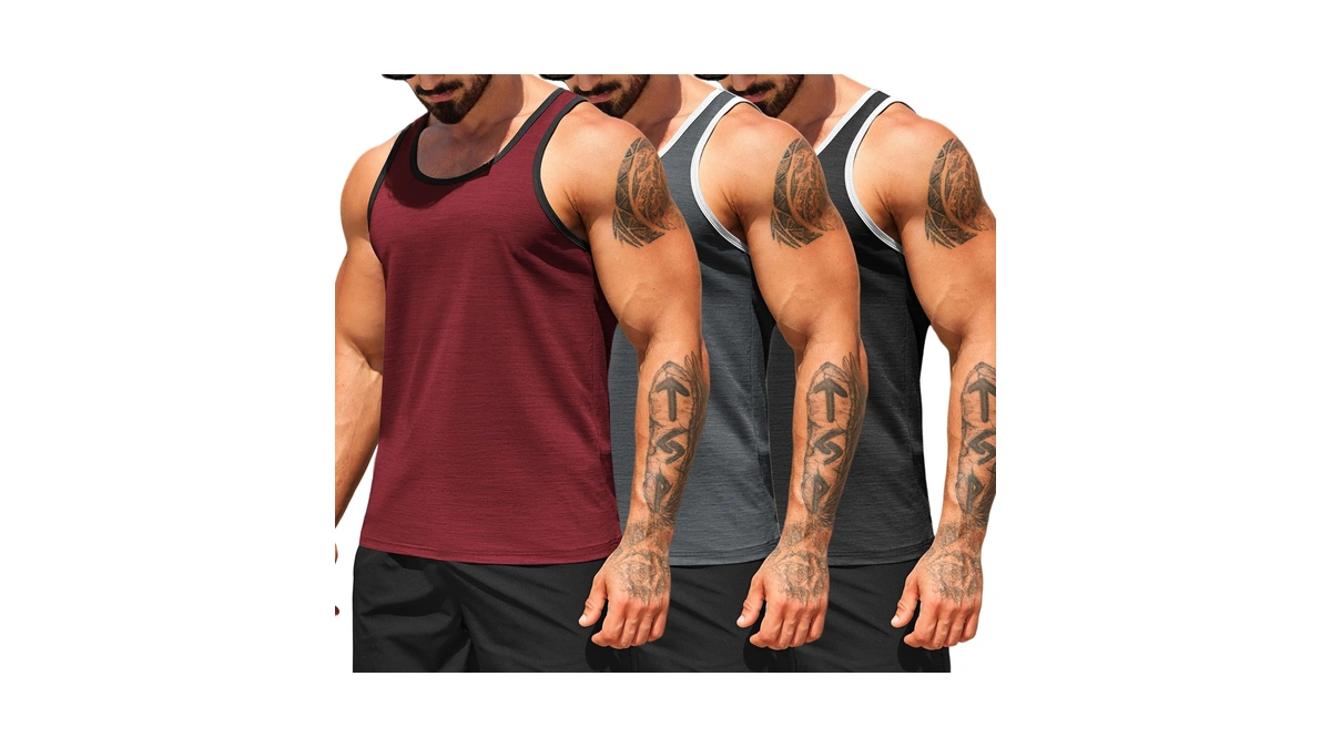 Coofandy Mens Gym Tank Tops Quick Dry Workou Muscle Tanks