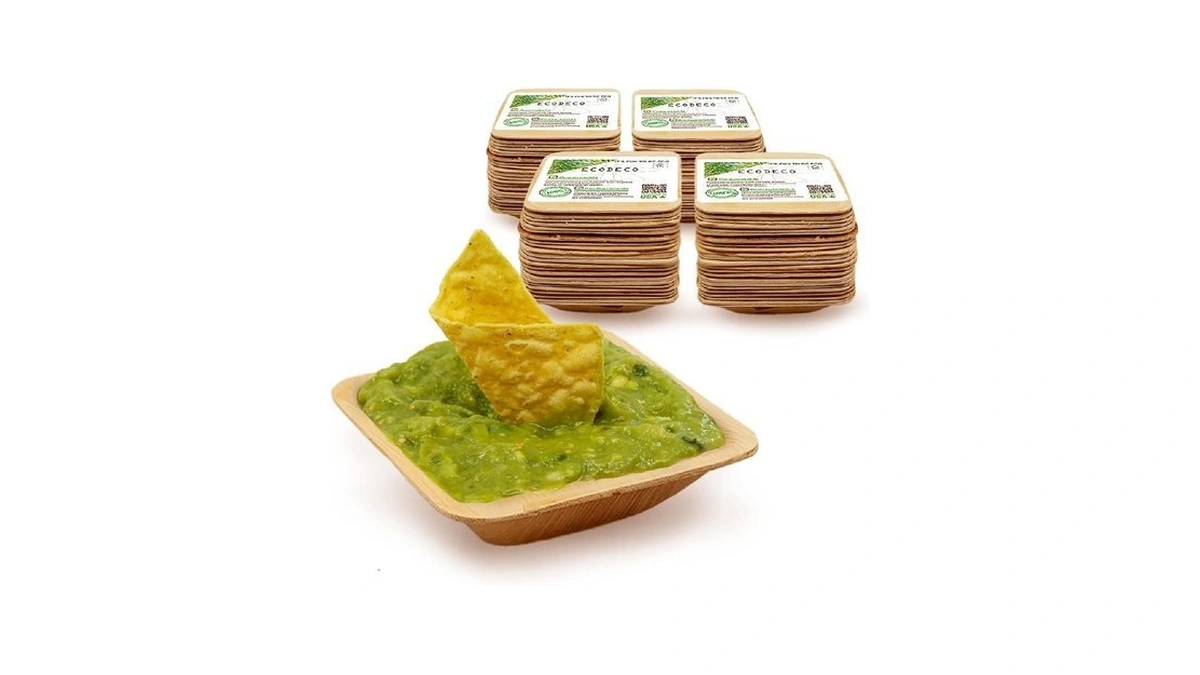 Ecodeco Like Bamboo Disposable Plates - 100 Pcs 4 Inch