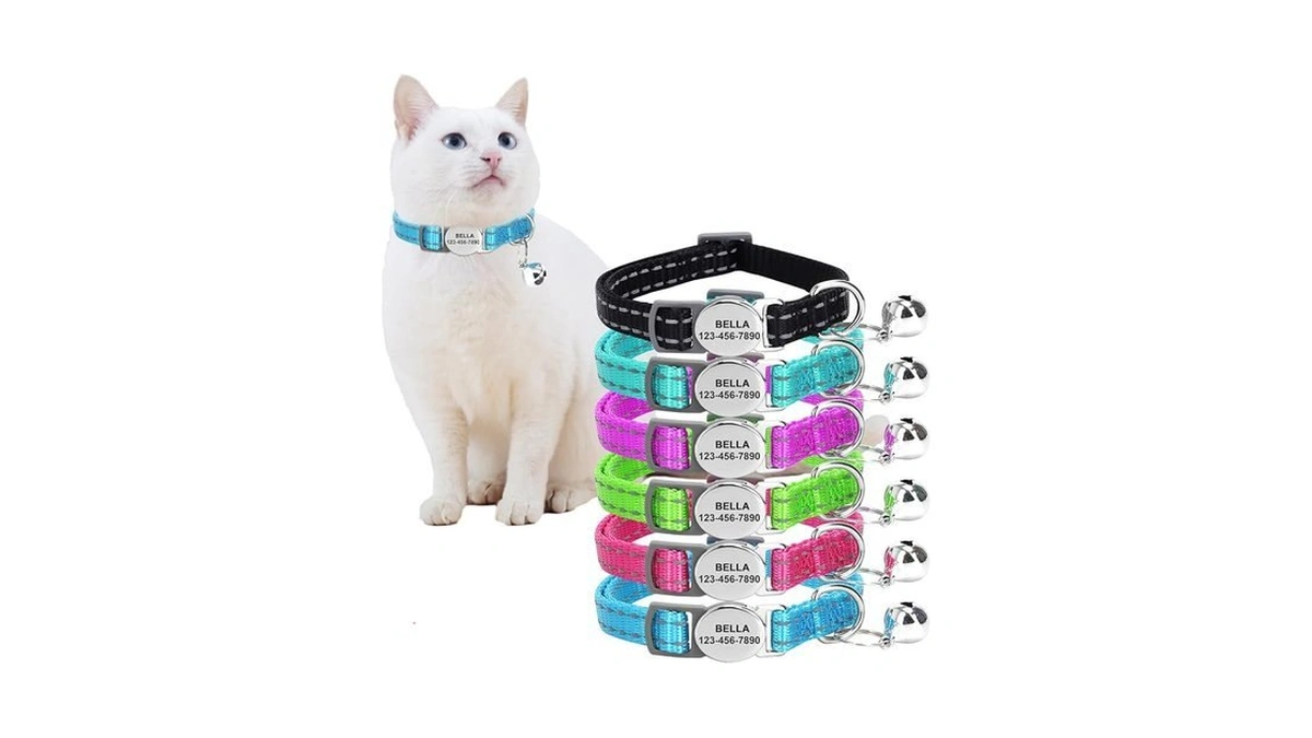 Cat Collar Personalized-custom Cat Collar Breakaway Reflective Engraved With Name