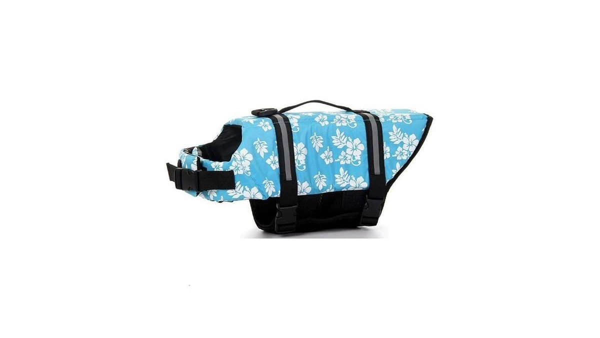 Chezabbey Dog Life Jacket Adjustable Dog Lifevest Swimsuit Safety Vest