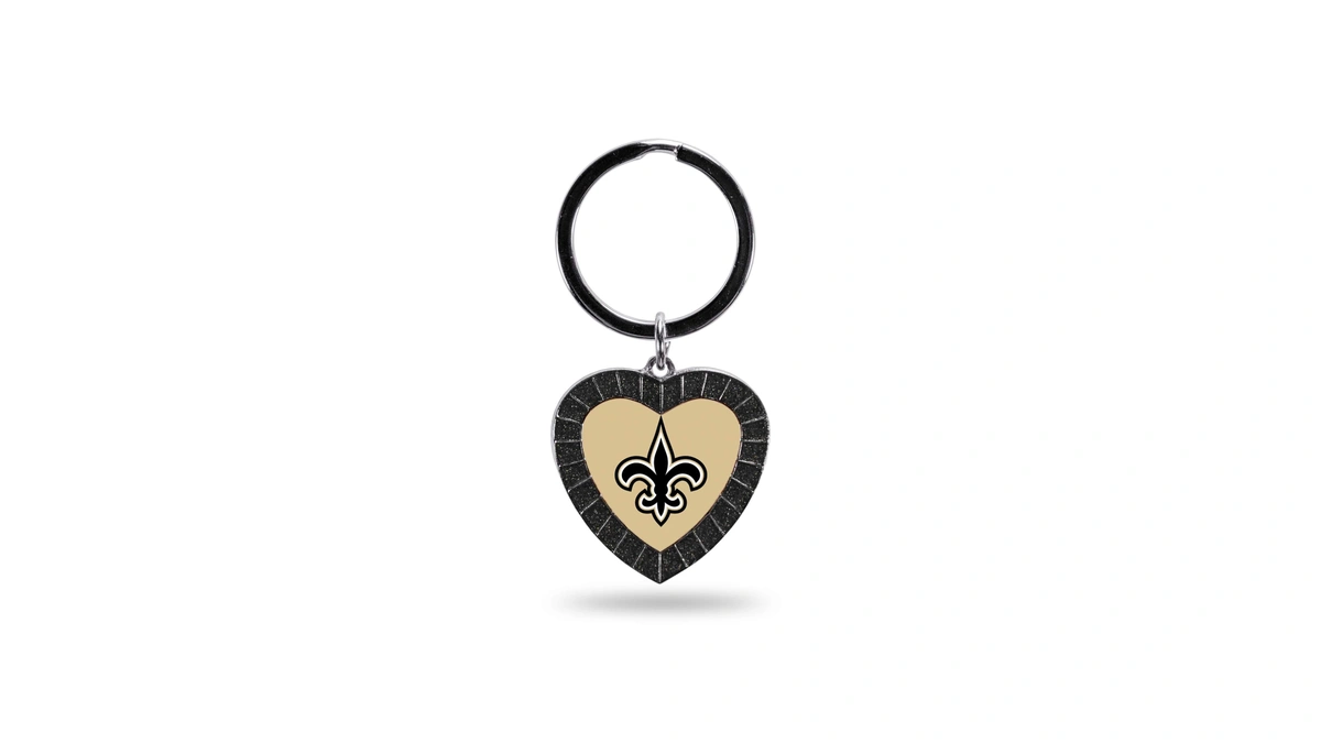 Rico Industries Nfl New Orleans Saints Nfl Rhinestone Heart Colored