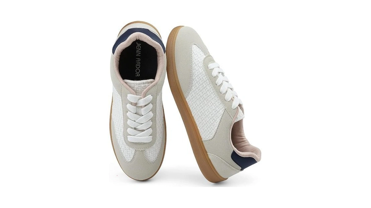 Jenn Ardor Low Top Sneakers For Women Lace-up Fashion Tennis