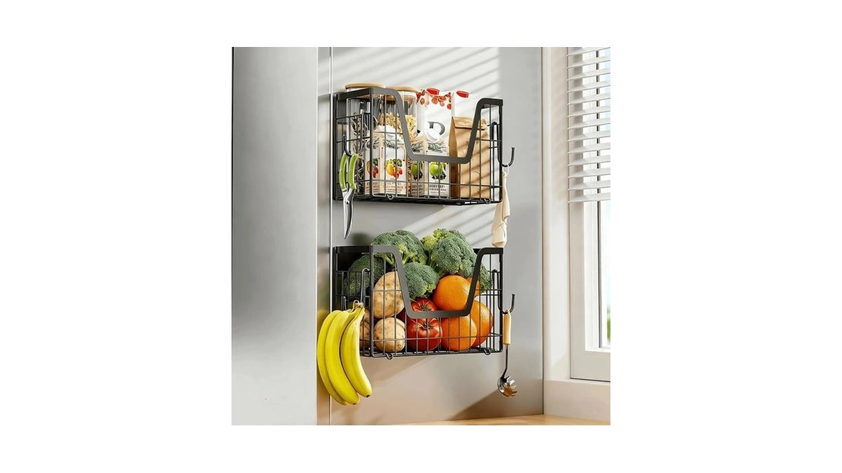 Trysea 2 Pack Magnetic Shelf For Fridge,magnetic Shelves For The
