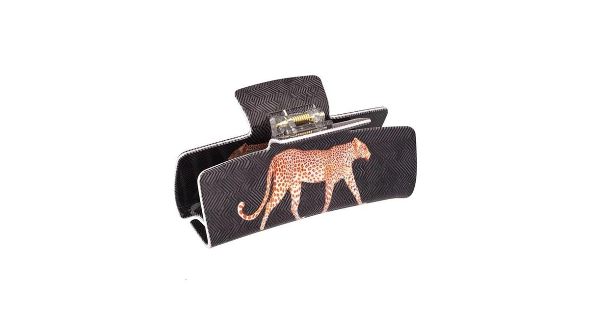 Leopard Hair Claw Clip For Women, 3.94" Large Claw Clips