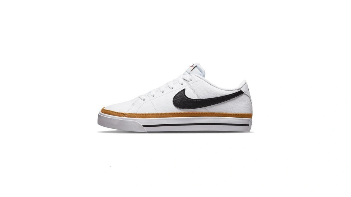 Nike Women's Court Legacy Next Nature Shoes, White/black-desert Ochre-team Orange,