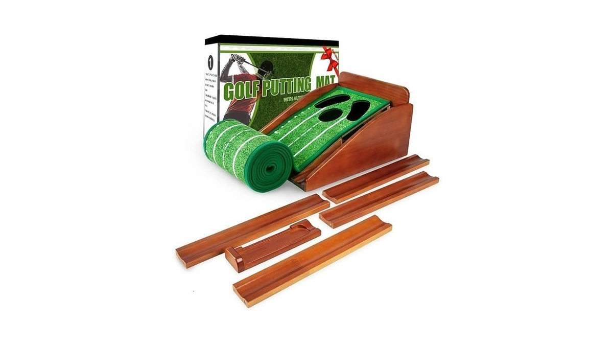 Gotosobay Putting Green Indoor,golf Putting Mat With Auto Ball Return