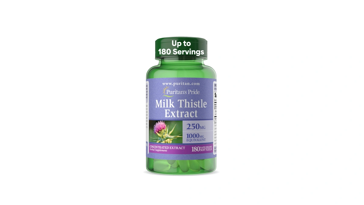 Puritan's Pride Milk Thistle Silymarin 4:1 Concentration Extract 250mg