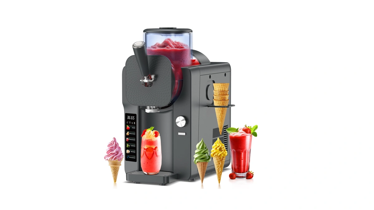 Ice Cream & Slushie Maker 70 Oz, 6 Programs, Adjustable