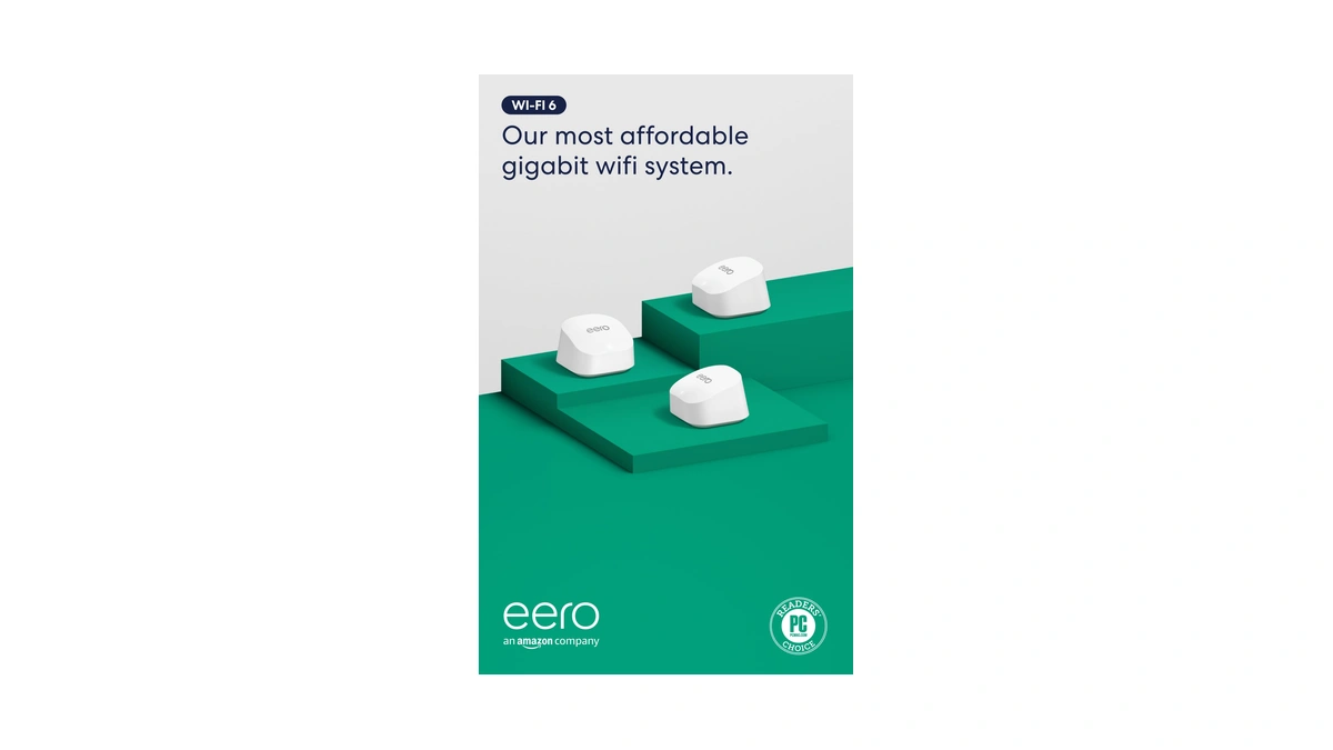 Amazon Eero 6+ Mesh Wifi System - Supports Internet Plans
