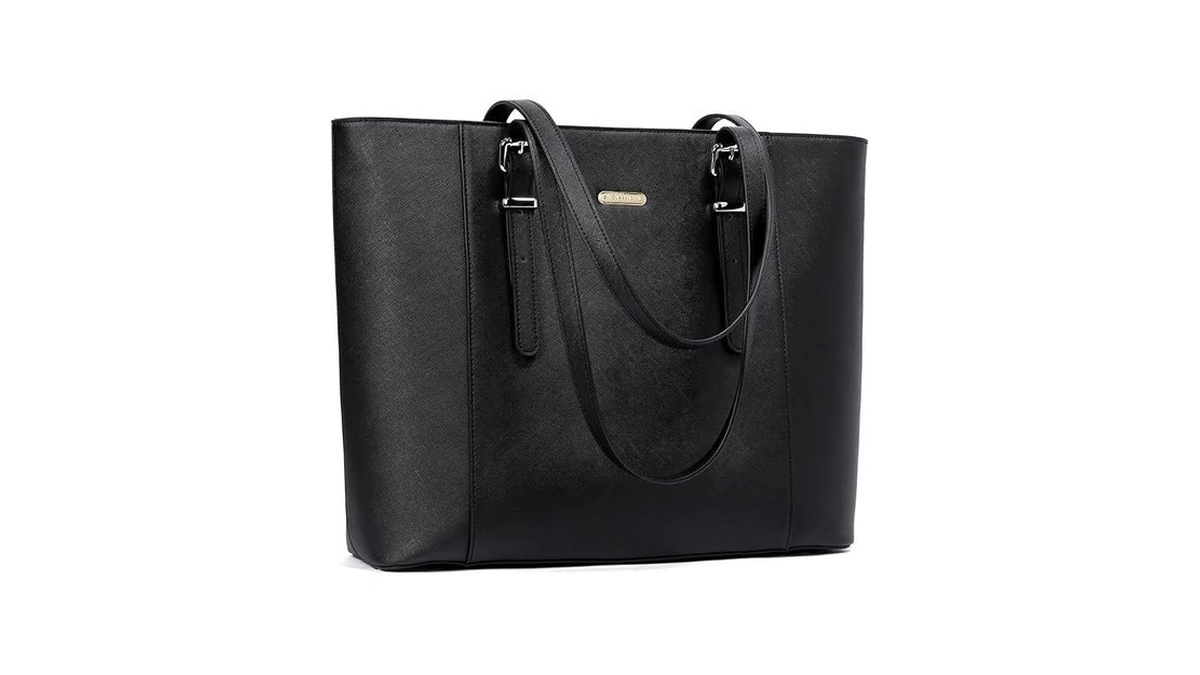 Bromen Women Briefcase 15.6 Inch Laptop Tote Bag Vintage Leather