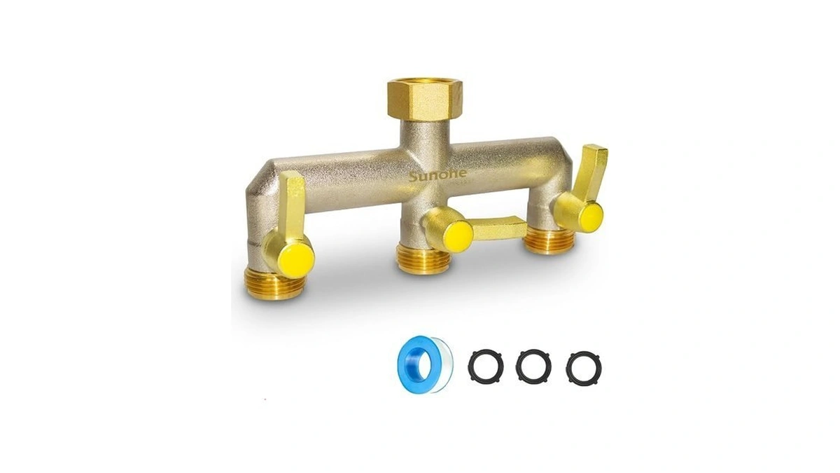 Garden Hose Splitter, Water Hose Splitter 3 Way Heavy Duty