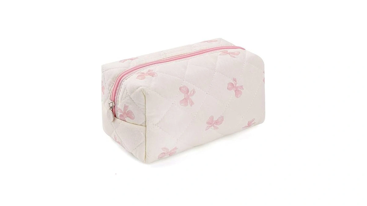 Mzluwm Floral Makeup Bag,floral Quilted Make Up Bag,large Cosmetic Bag,fashionable