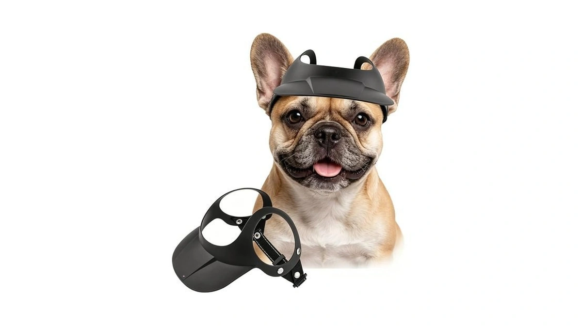 Namsan Small Dog Sun Visor Hat With Ear Holes, Adjustable