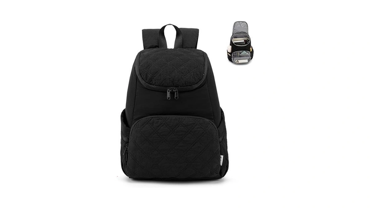 Nol Natural Organic Lifestyle Women's Quilted Puffer Backpack, Large Waterproof