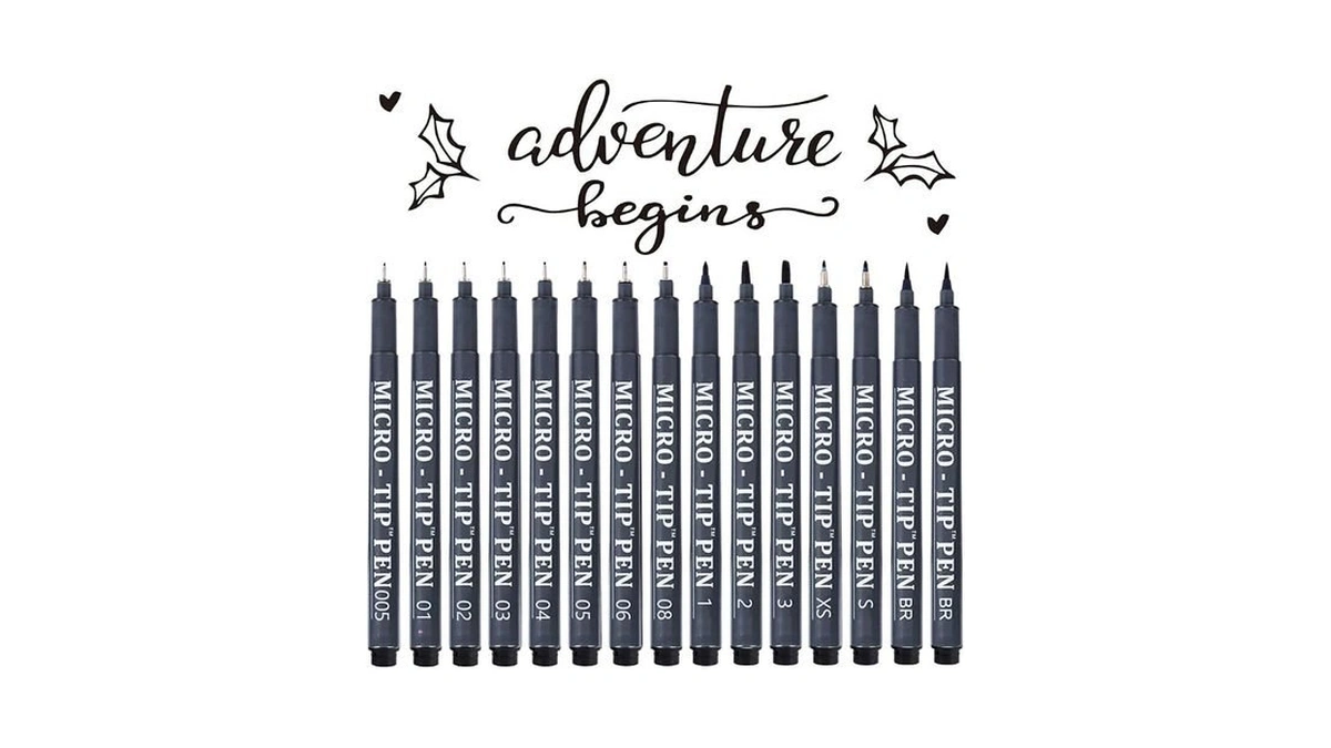 Tebik Hand Lettering Pens, 15 Pack Calligraphy Brush Pen Markers