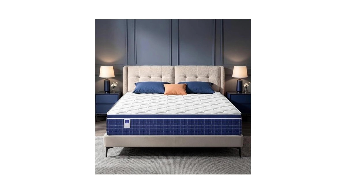 Gooo&ma 14 Inch Hybrid Mattress, Air Fiber Cooling, Queen
