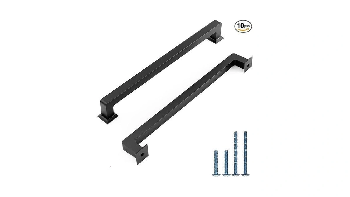Knoklock 10 Pack 6.3 Inch(160mm) Kitchen Cabinet Handles Matte Black
