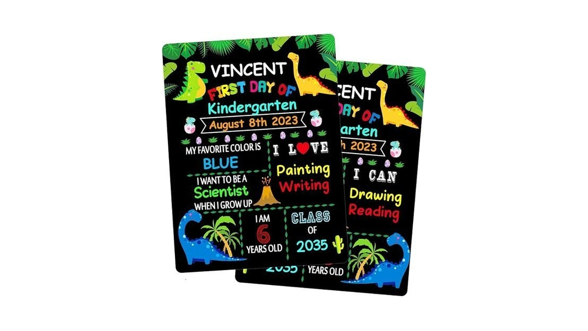 Waahome First & Last Day Of School Chalkboard Sign -