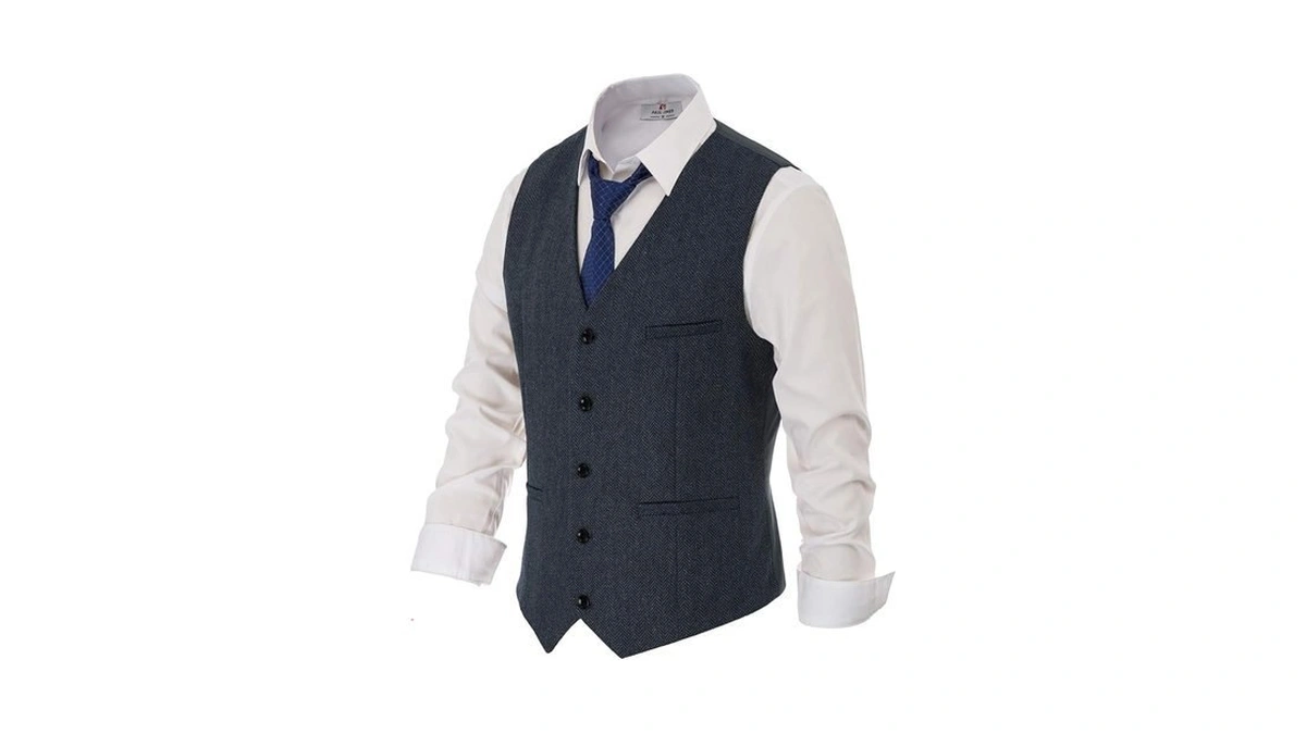 Pj Paul Jones Men's Formal Casual Vest Tweed Suits Vest