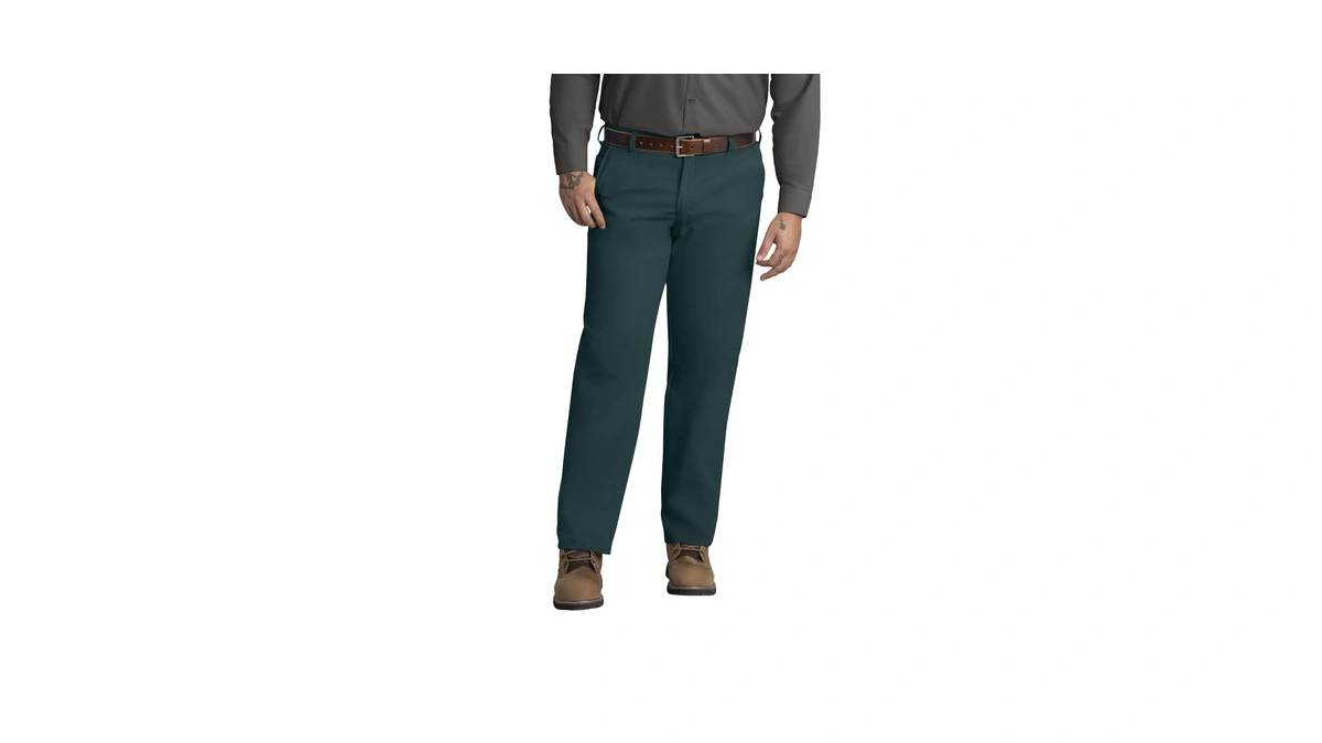 Red Kap Men's Stain Resistant, Flat Front Work Pants, Spruce