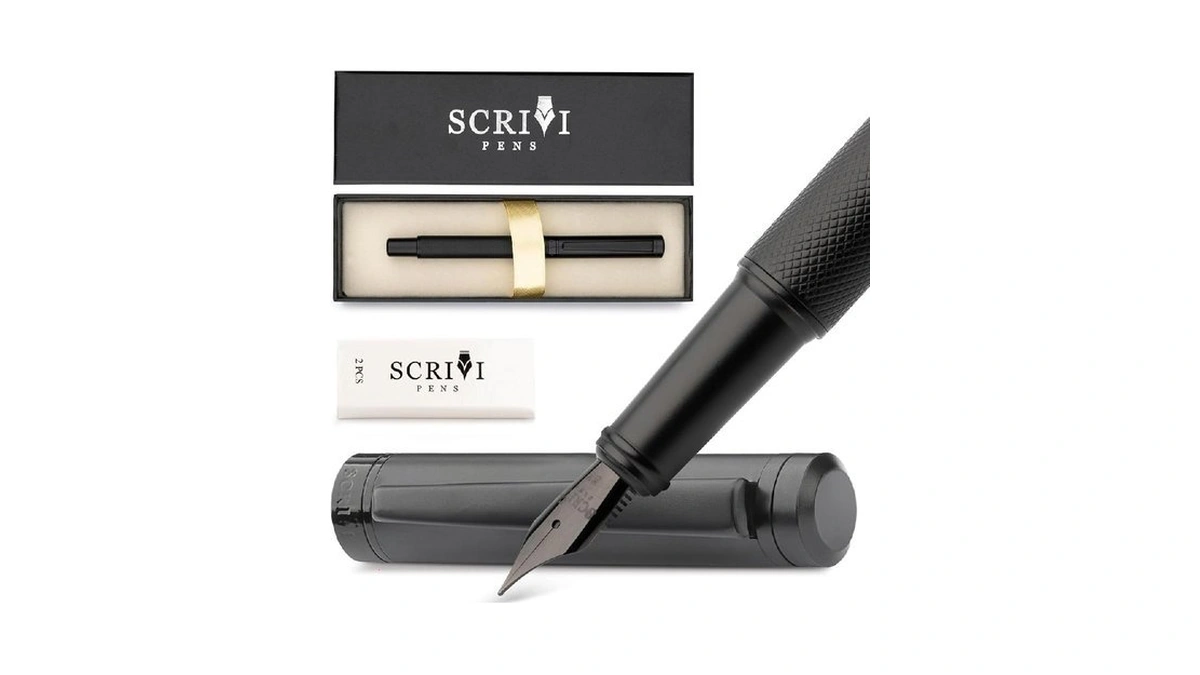 Scrivi Pens Luxury Fountain Pen Set-[black] Fountain Pens For Writing