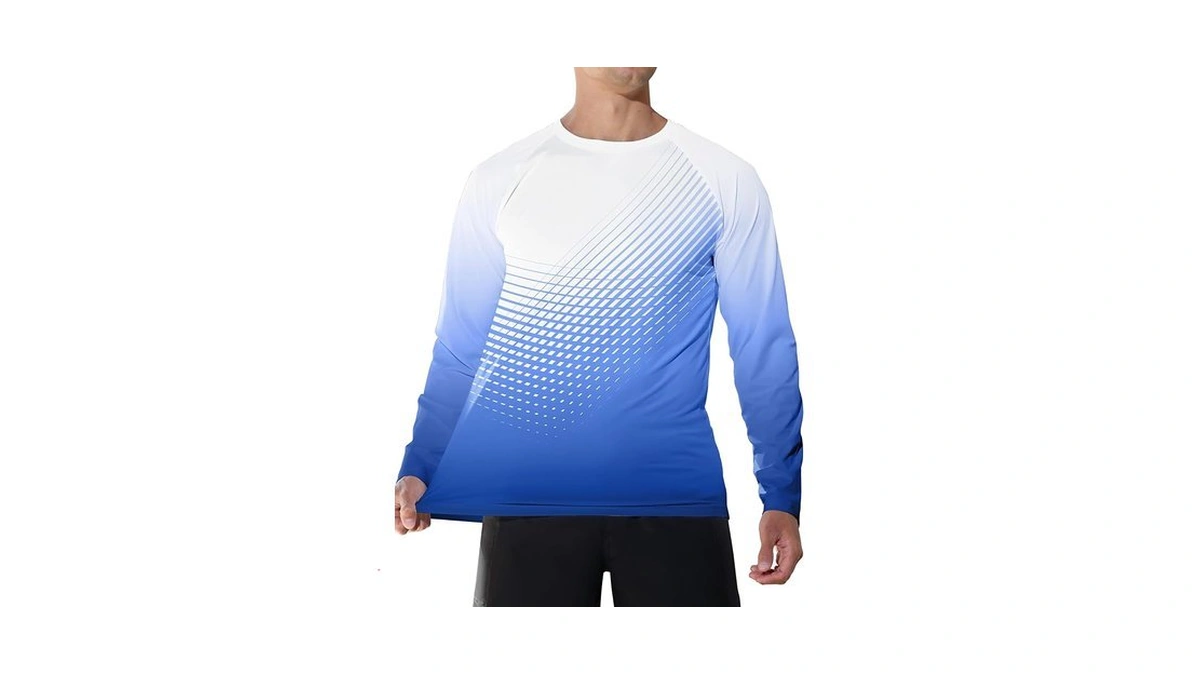 Men's Sun Protection Swim Long Sleeve T Shirts Upf 50+