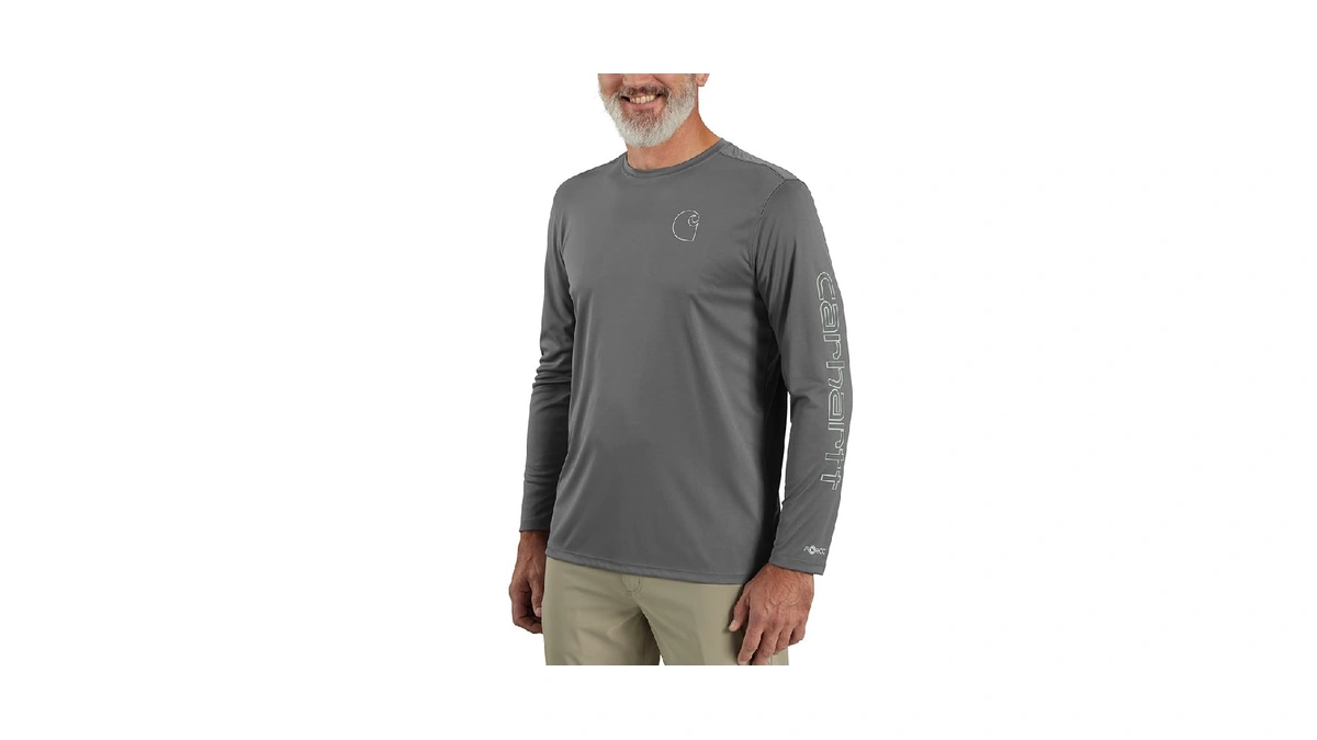 Carhartt Men's Force Sun Defender™ Lightweight Long-sleeve Logo Graphic T-shirt,