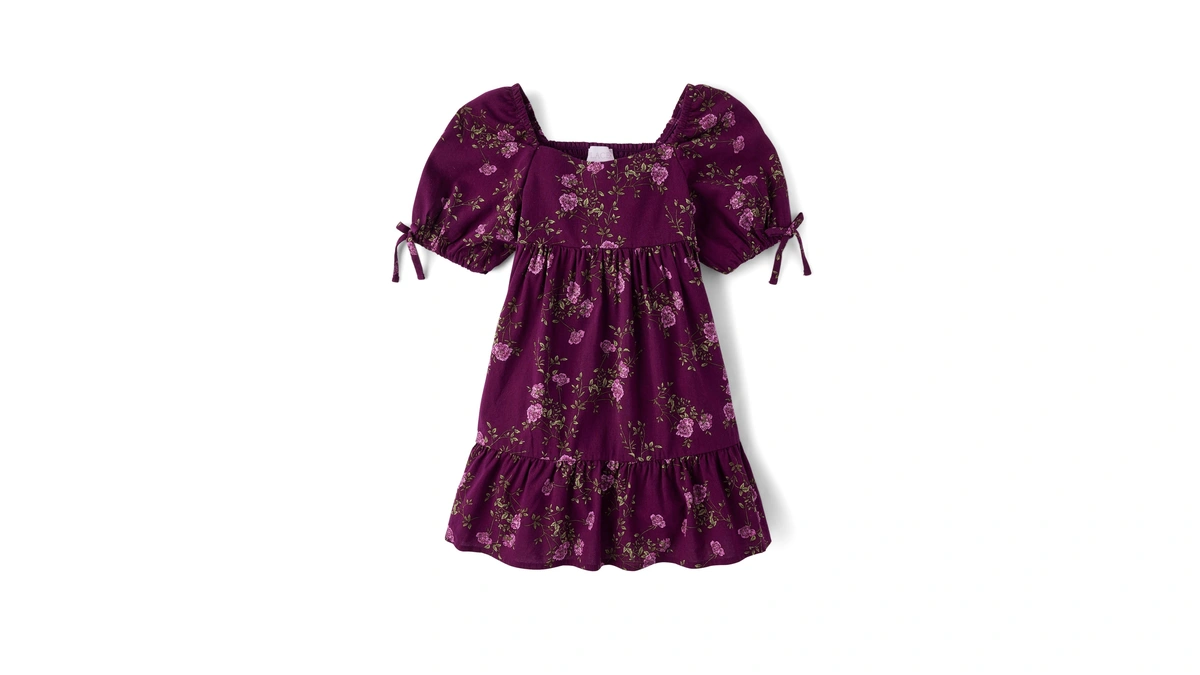 The Children's Place,girls,short Sleeve Casual Everyday Dresses,party Plum,xx-large,