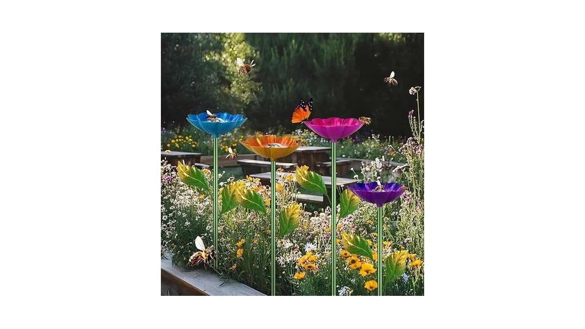 Yonisun Bee Watering Station, 4 Pack Butterfly Drinking Station With