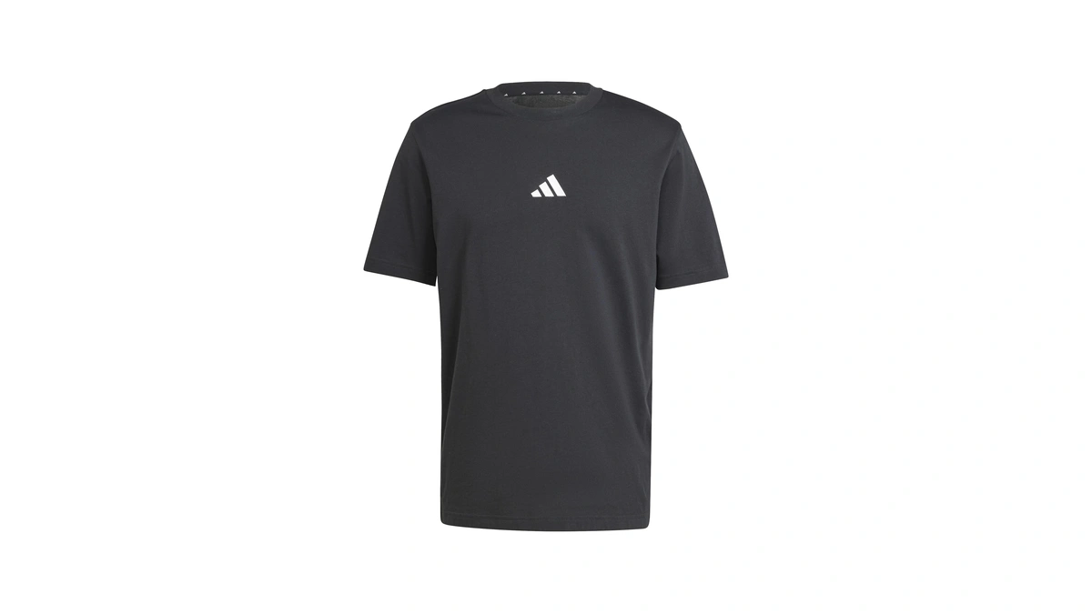 Adidas Men's Essentials Small Logo Sportswear T-shirt, Black/white, Medium