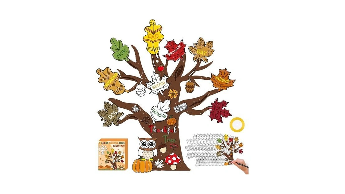 Cy2side Fall Thankful Craft - 48pcs Color Your Own Leaves