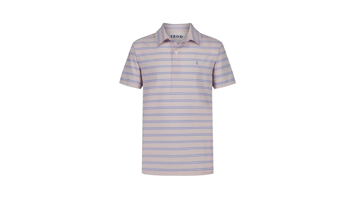 Izod Boys Performance Golf Grid Short Sleeve ...