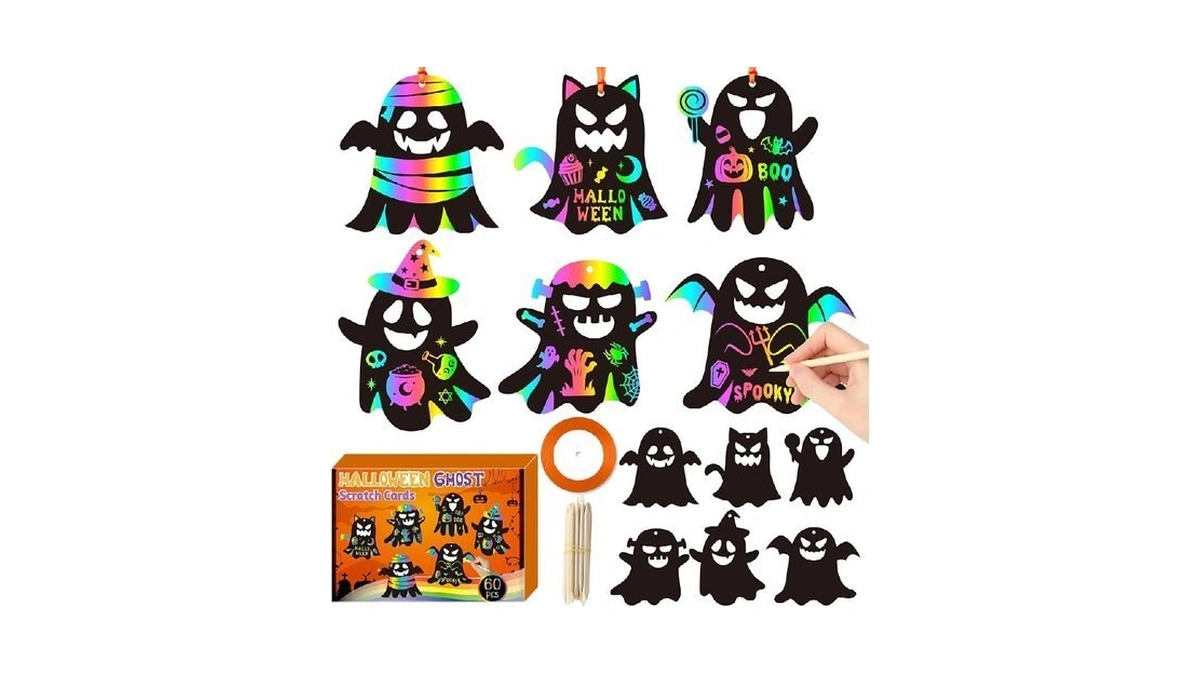 Amazon coupon: Cy2side Halloween Ghost Scratch Cards -