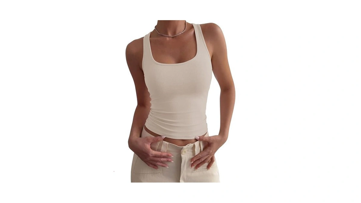 Pinkmstyle Scoop Neck Tank Tops