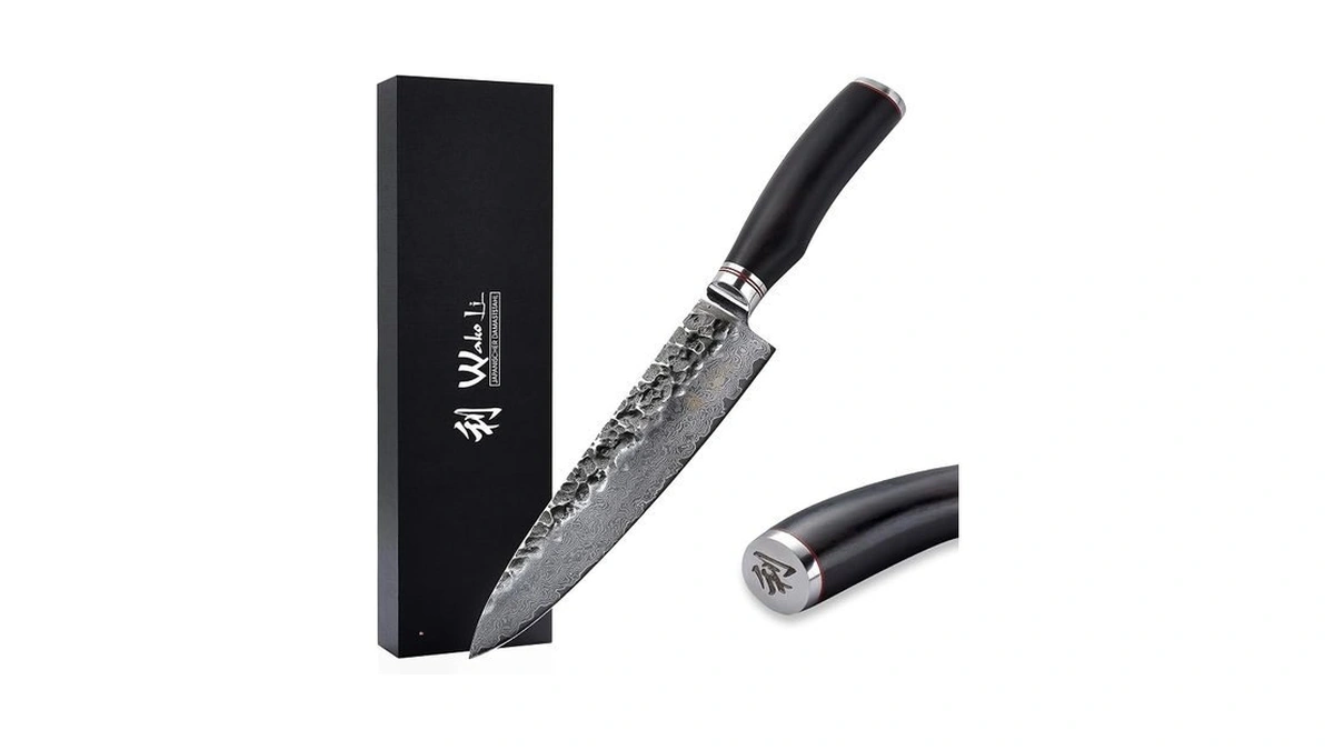 Wakoli Ebo 7.9-inch Bbq Gyuto Chef Knife, Vg10 Damascus, Dark