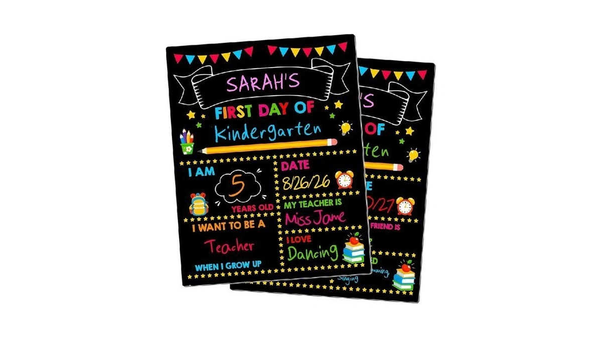 First & Last Day Of School Board, Double Sided Reusable
