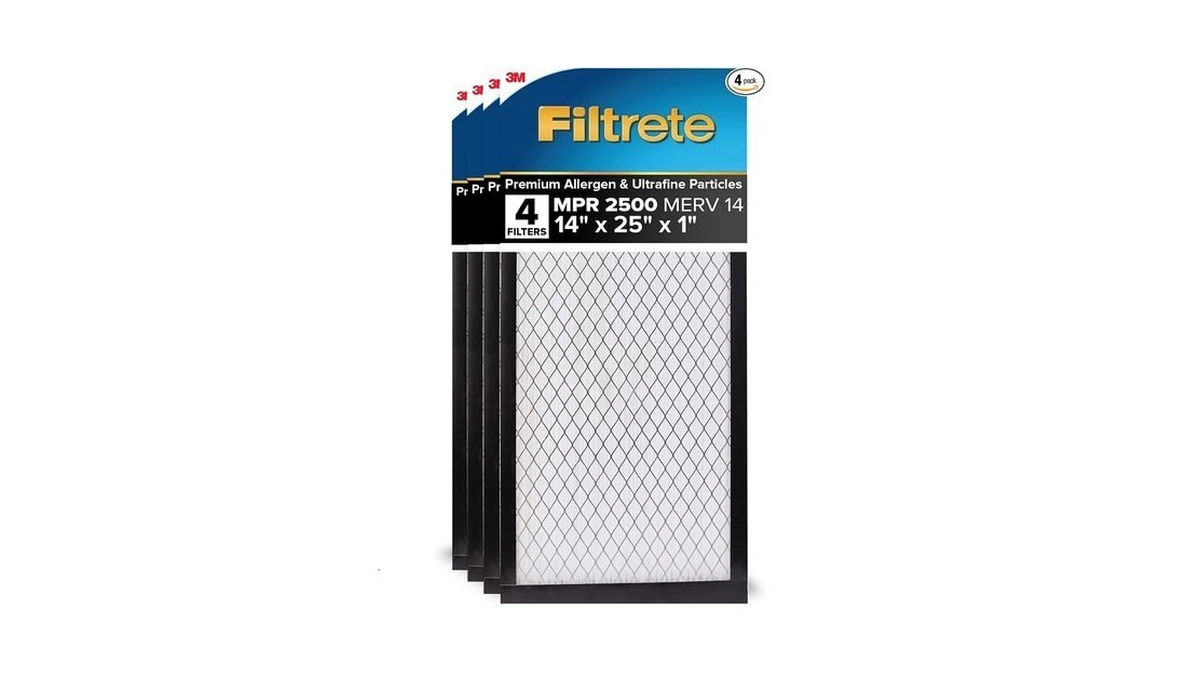 Filtrete 14x25x1 Ac Furnace Air Filter, Merv 14, Mpr 2500,