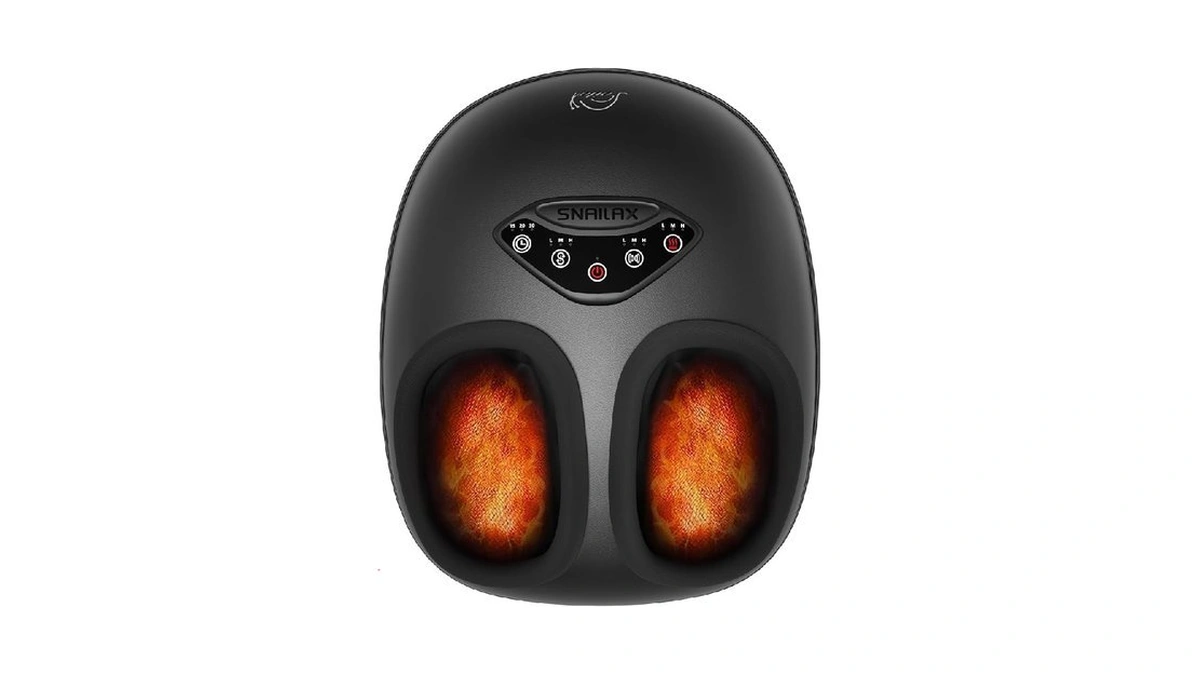 Snailax Shiatsu Foot Massager With Heat, Deep Kneading Rolling Compression