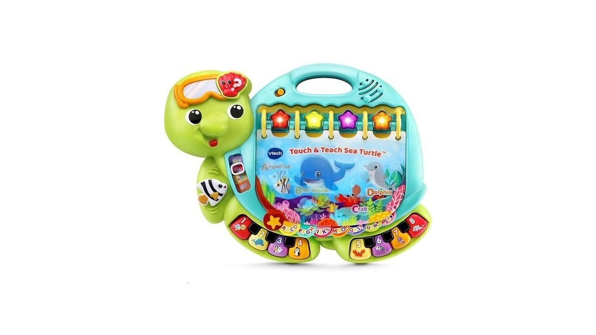 Vtech Touch And Teach Sea Turtle Interactive Learning Book, Green