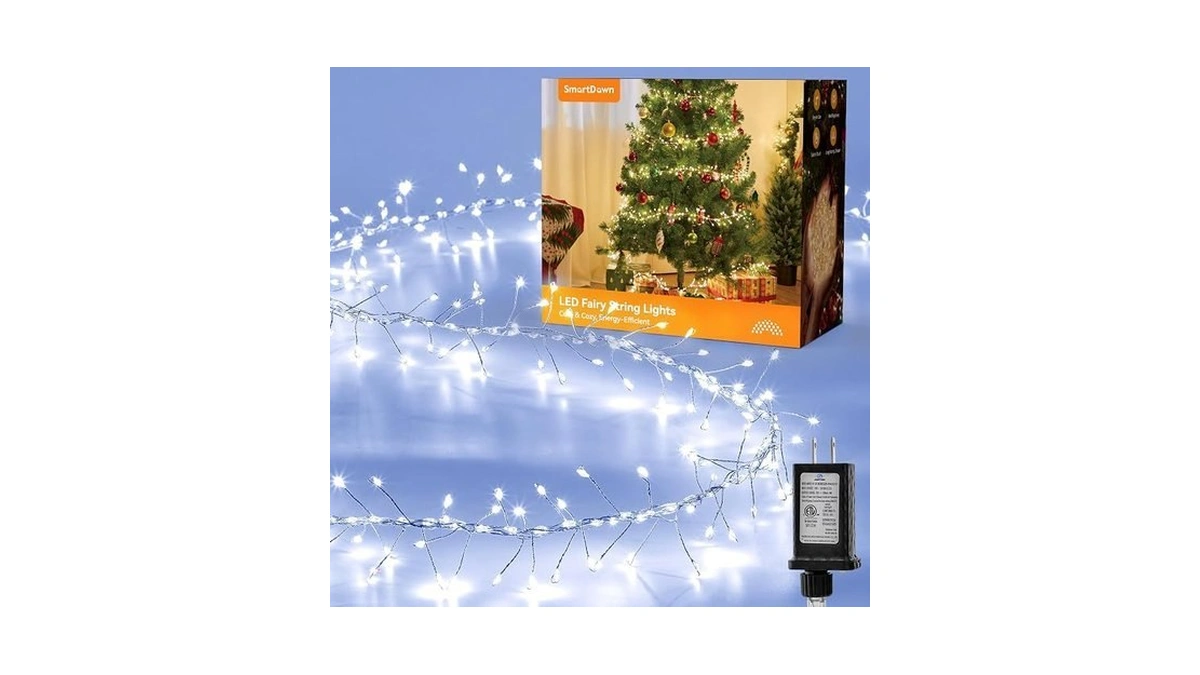 Smartdawn Flowing Fairy Lights Plug In With 14 Modes, 10ft
