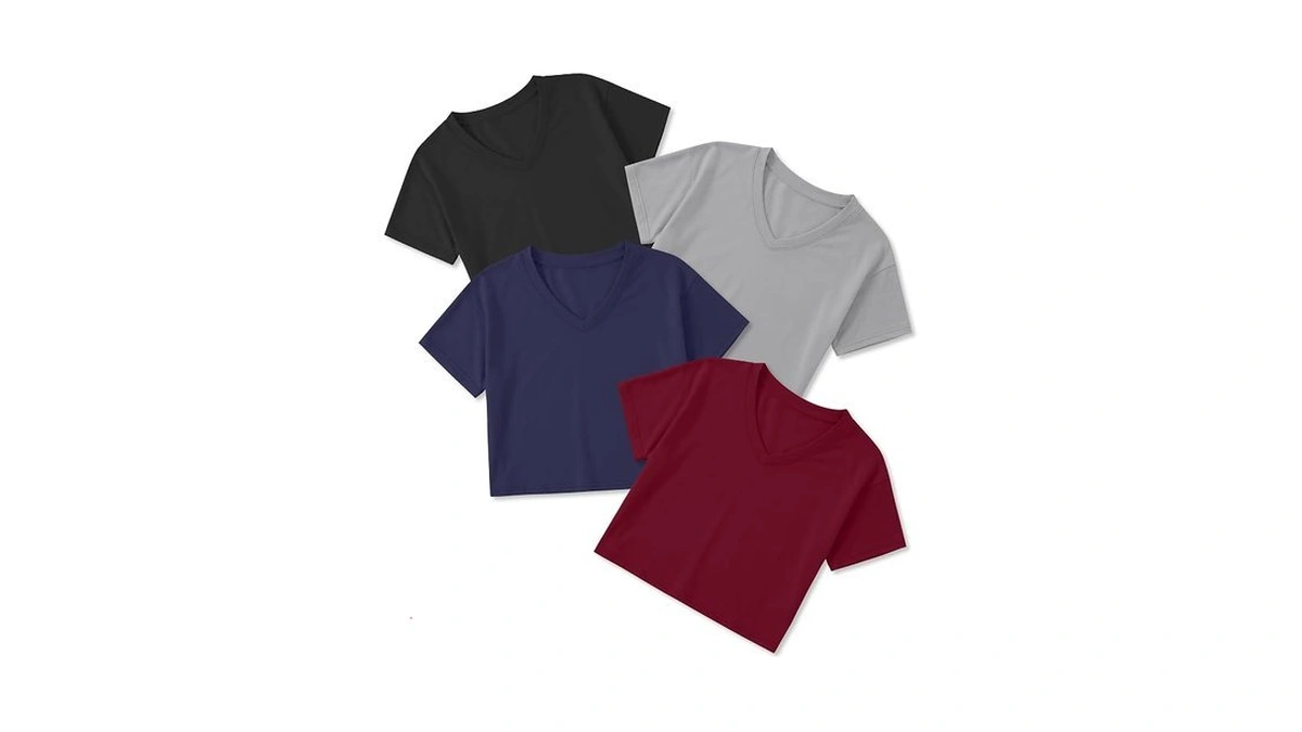 Lessonzoo 4 Pack Teen Girls Athletic Crop Tops
