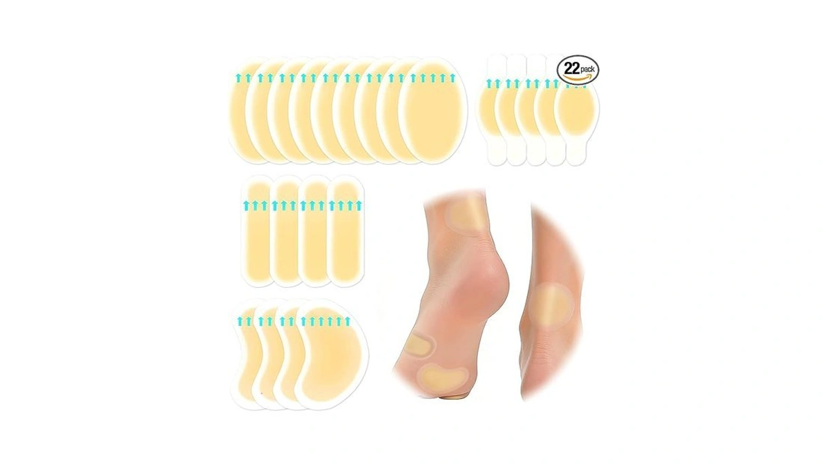 22pcs Hydrocolloid Gel Blister Bandages For Feet, Long-lasting Waterproof Blister
