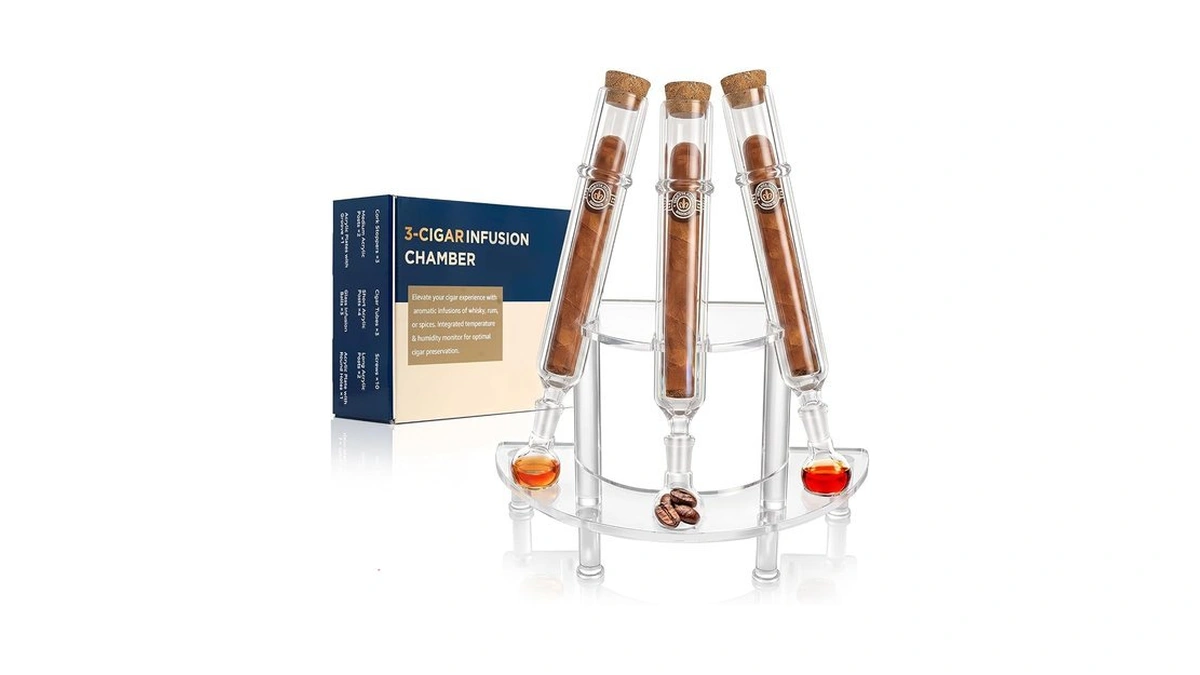 Jalynxor Cigar Infuser Glass Tube Kit For 3 Cigars, Gift