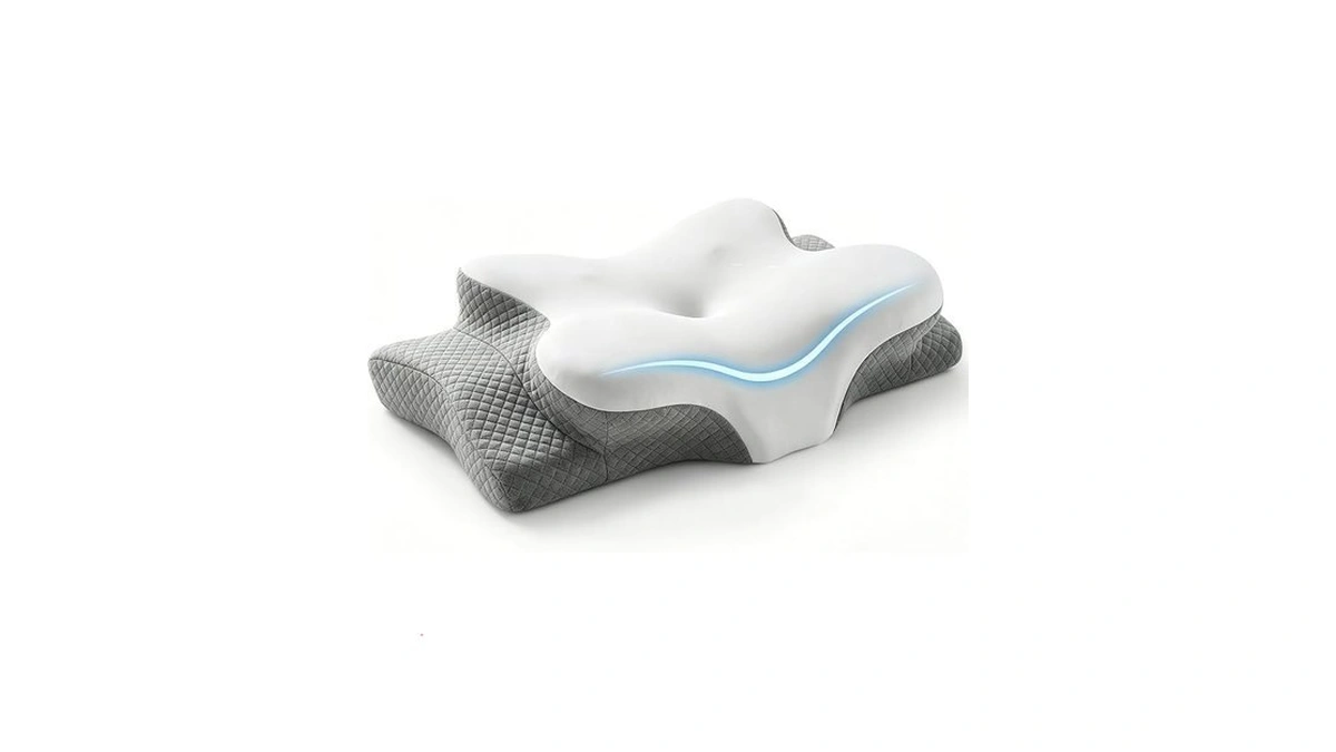 Lullmere Cervical Pillow Neck Support Memory Foam Side Back Sleepers